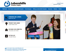 Tablet Screenshot of lebenshilfe-kempten.de